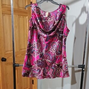 Topia Pink Paisley Tank Top